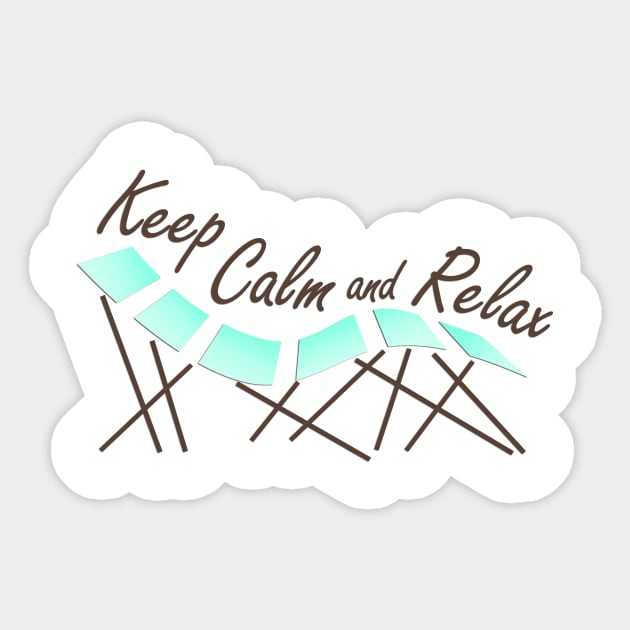 Keep Calm and Relax Sticker by dipweb